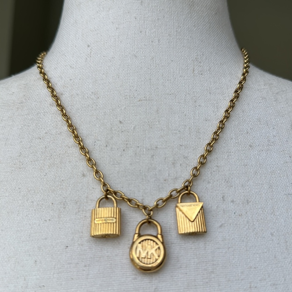 Michael Kors padlock charm necklace